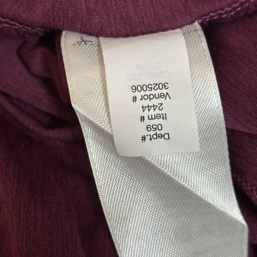 Eddie‎ Bauer Women's Active Funnel Neck Long Sleeve Top Pullover | Small Purple - Picture 5 of 6